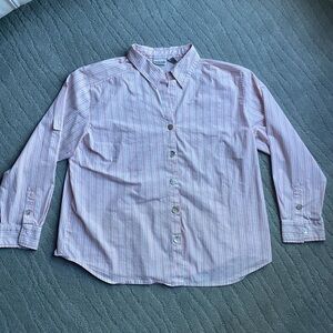 Chico’s Striped Button Down Shirt Women’s Size 3